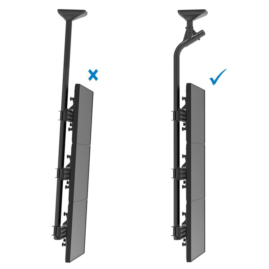 Hagor tube coudé CPS - pole 2250mm, for multiscreen installation, noir