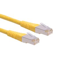 Cordon ROLINE Cat.6 (Classe E) S/FTP (PiMF), jaune, 0,5 m