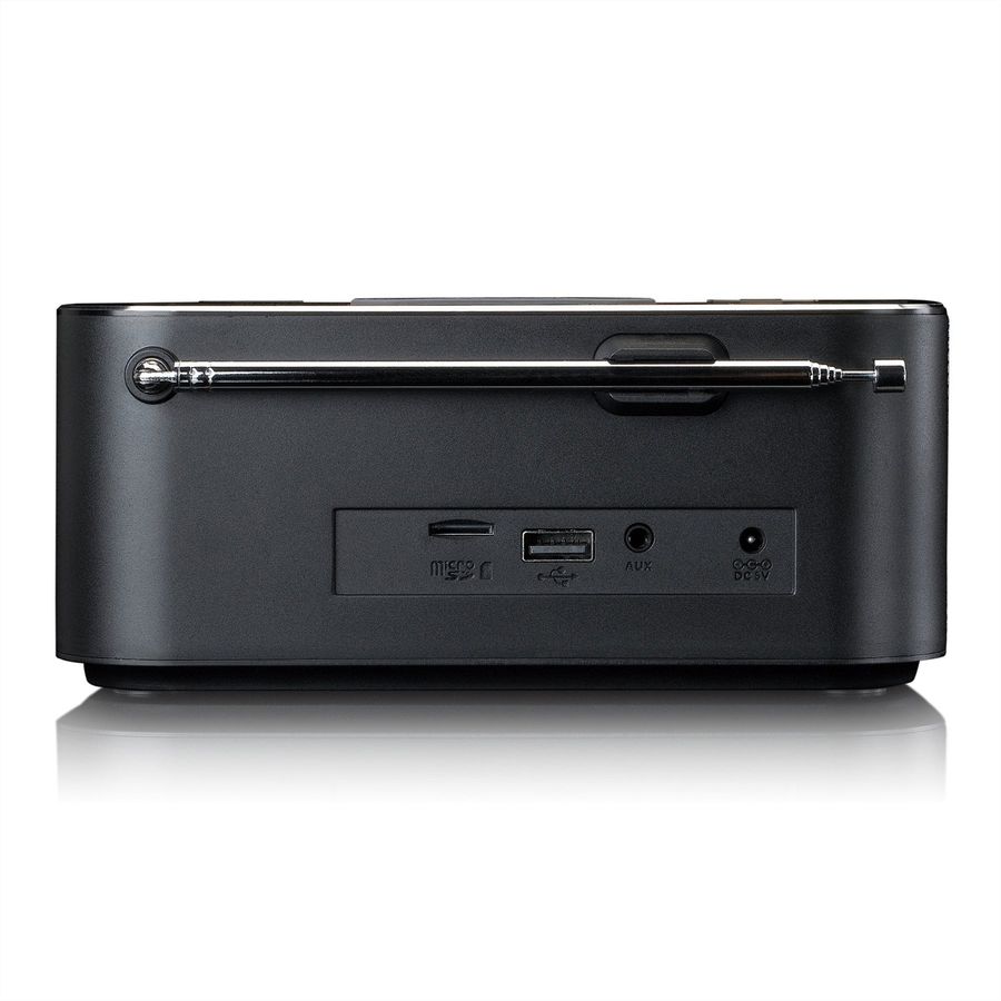 Lenco radio-réveil CR-650, DAB+, noir, BT et fonction de charge sans fil, noir