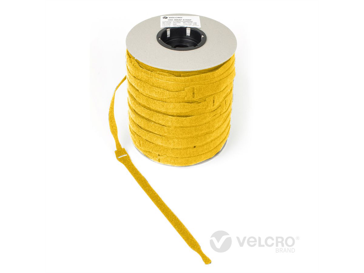 VELCRO® One Wrap® Strap 13mm x 200mm, 750 pièces, jaune