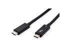 ROLINE Câble Thunderbolt™ 4 USB type C, M/M, 8K UHD-2, 40Gbit/s, 100W, actif, noir, 1,5 m