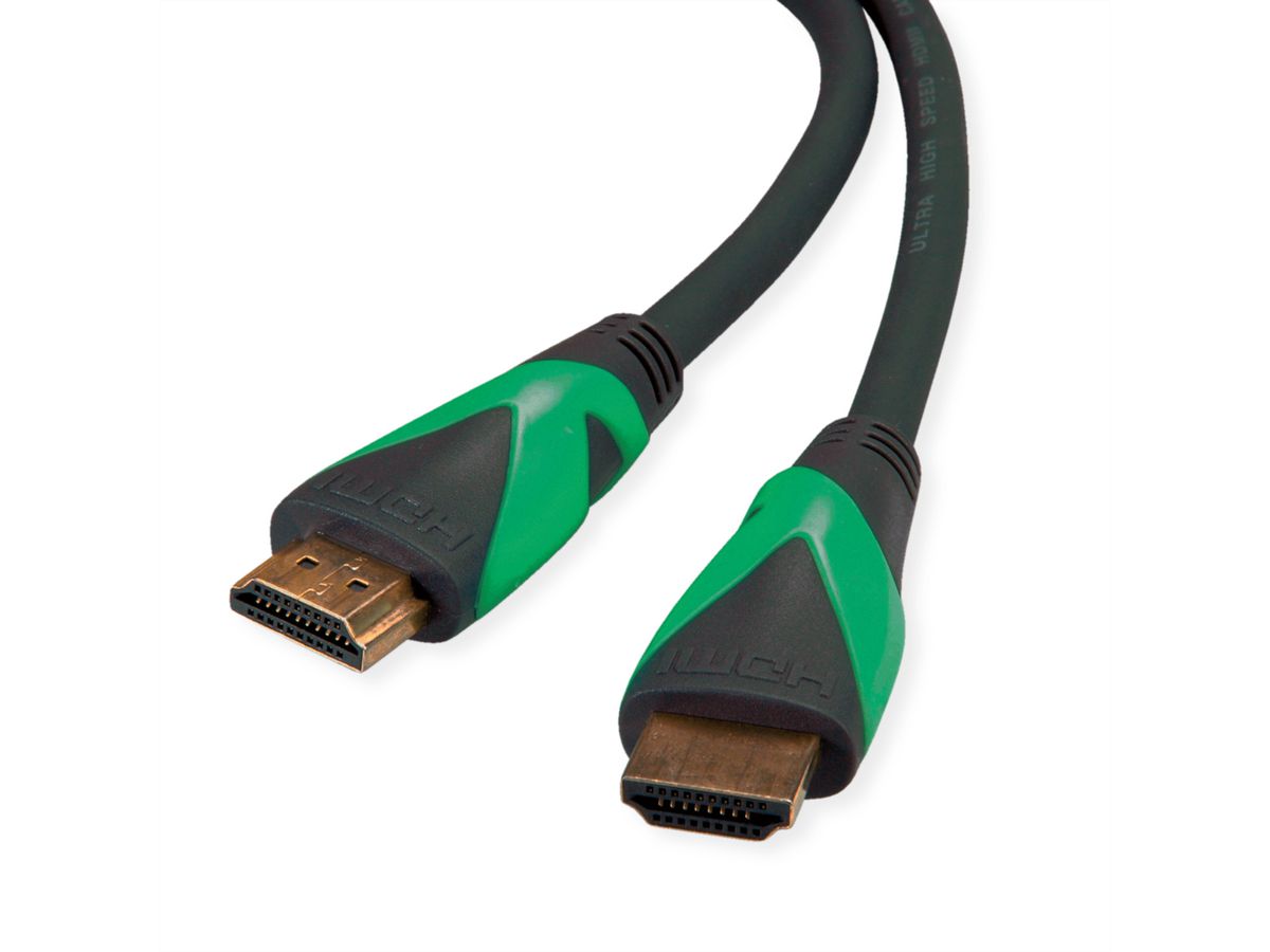 ROLINE GREEN ATC Câble HDMI avec Ethernet Ultra HD 8K, M/M, noir, 1 m