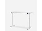 WRK21 Bureau Smart 160 x 80 cm, Hauteur réglable, Blanc uni / Blanc