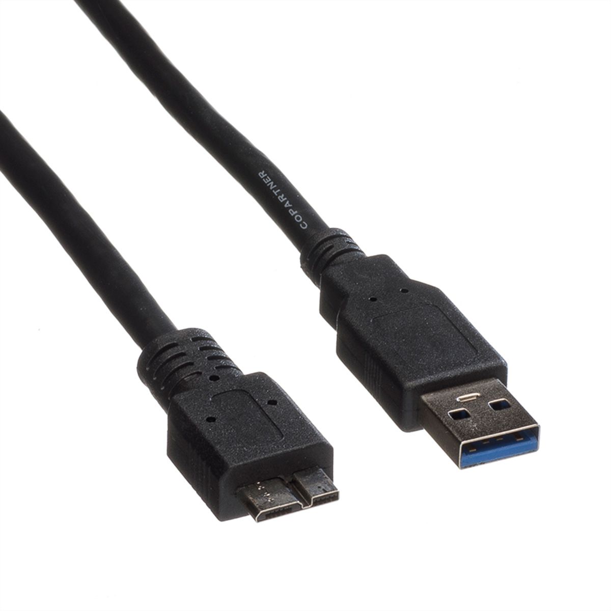 ROLINE USB 3.2 Gen 1 Kabel, A ST - Micro B ST, schwarz, 3 m