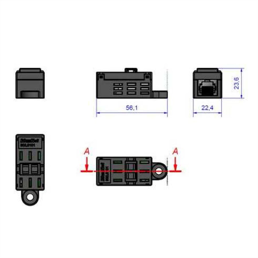 BACHMANN BlueNet 2 Temp. & Luftfeuchtigk, Sensor inkl. Anschlussleitung 2m CAT5e