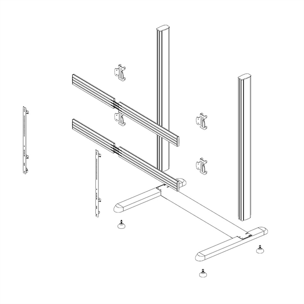 Hagor mobiles Standsystem CPS Floorstand Single 86-110"