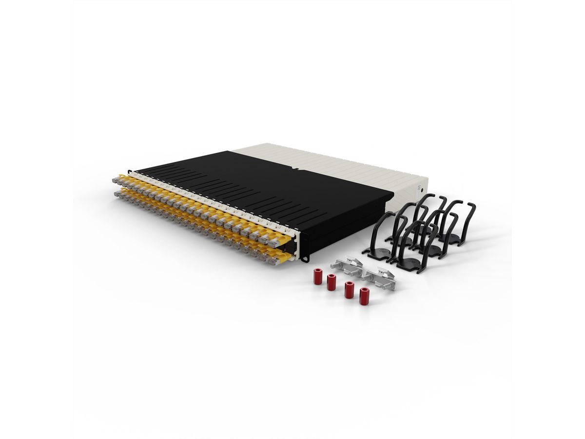 patchbox.one 8RU STP gelb Cat.6a 0,8m