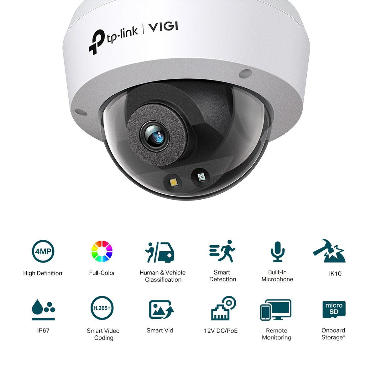 TP-Link VIGI C240(4mm) Dome-Kamera 4 MP, 79.7°, IR-LED 30m