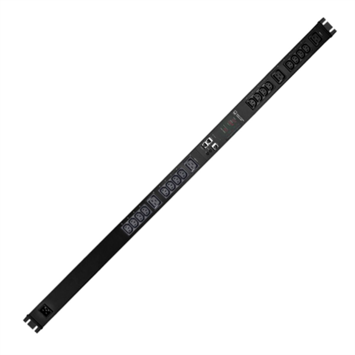 GUDE EPC 87-3300-18 30-fach switched & metered PDU, vertikaler Einbau 0HE, 400V 3P*N+PE 3x16A, schwarz, 170 cm