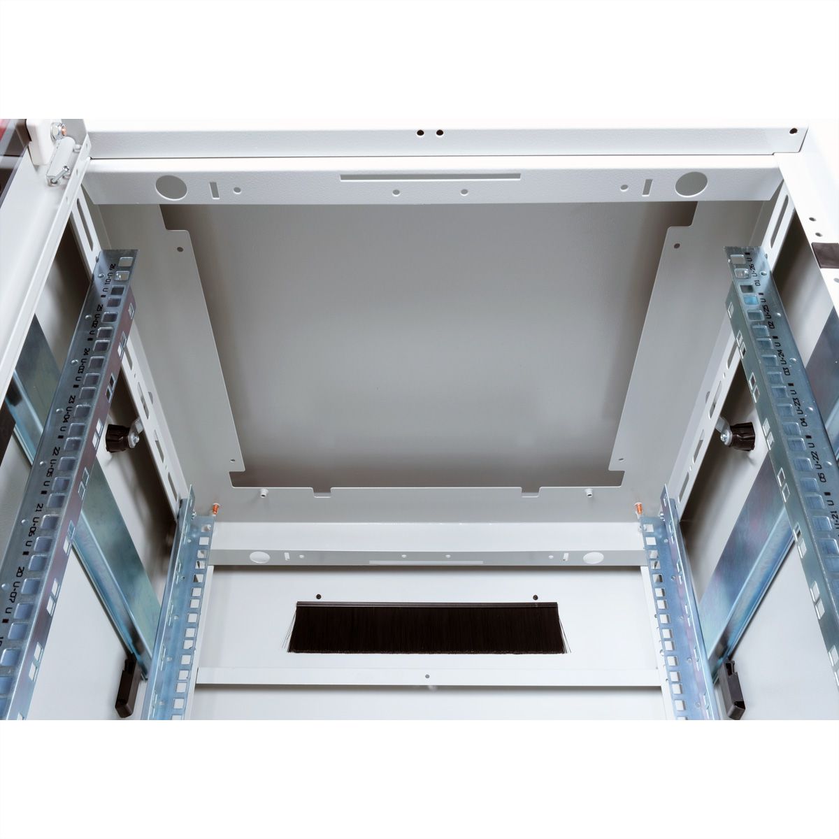 ROLINE 19-Zoll Netzwerkschrank Pro 26 HE, 600x600 BxT Glastür grau