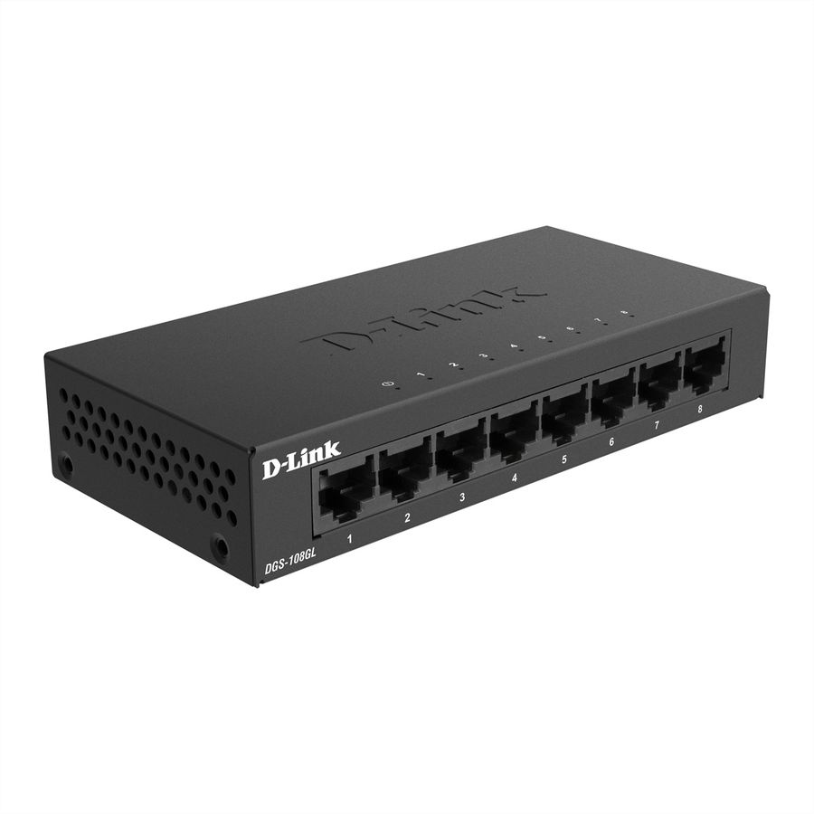 D-Link DGS-108GL 8-Port Gigabit Switch, ohne IGMP Snooping