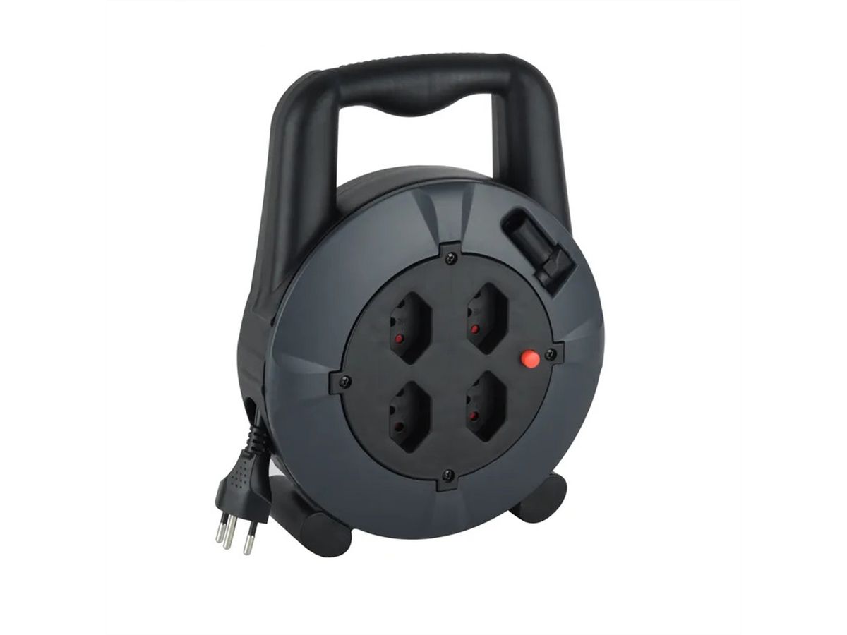 Schönenberger Enrouleur de câble, 5m de câble, H05VV-F 3G1.0, 4xT13, 10A