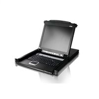 ATEN CL5708M 43cm LCD KVM Switch, USB-PS/2,VGA, 8 Port, IT-Layout