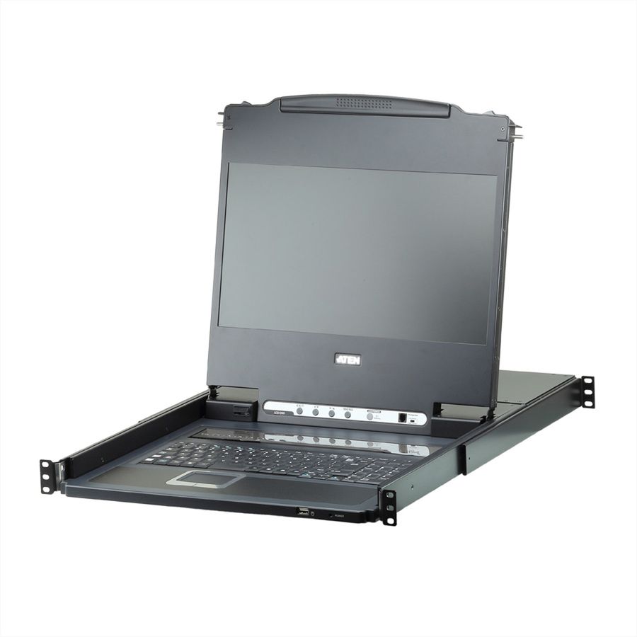 ATEN CL6708MW 43cm LCD KVM Switch, USB-DVI  8 Port, CH-Layout