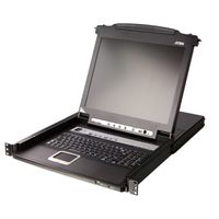ATEN CL5708MW Commutateur KVM VGA LCD 43cm large à un seul rail PS/2-USB 8 ports , FR-Layout