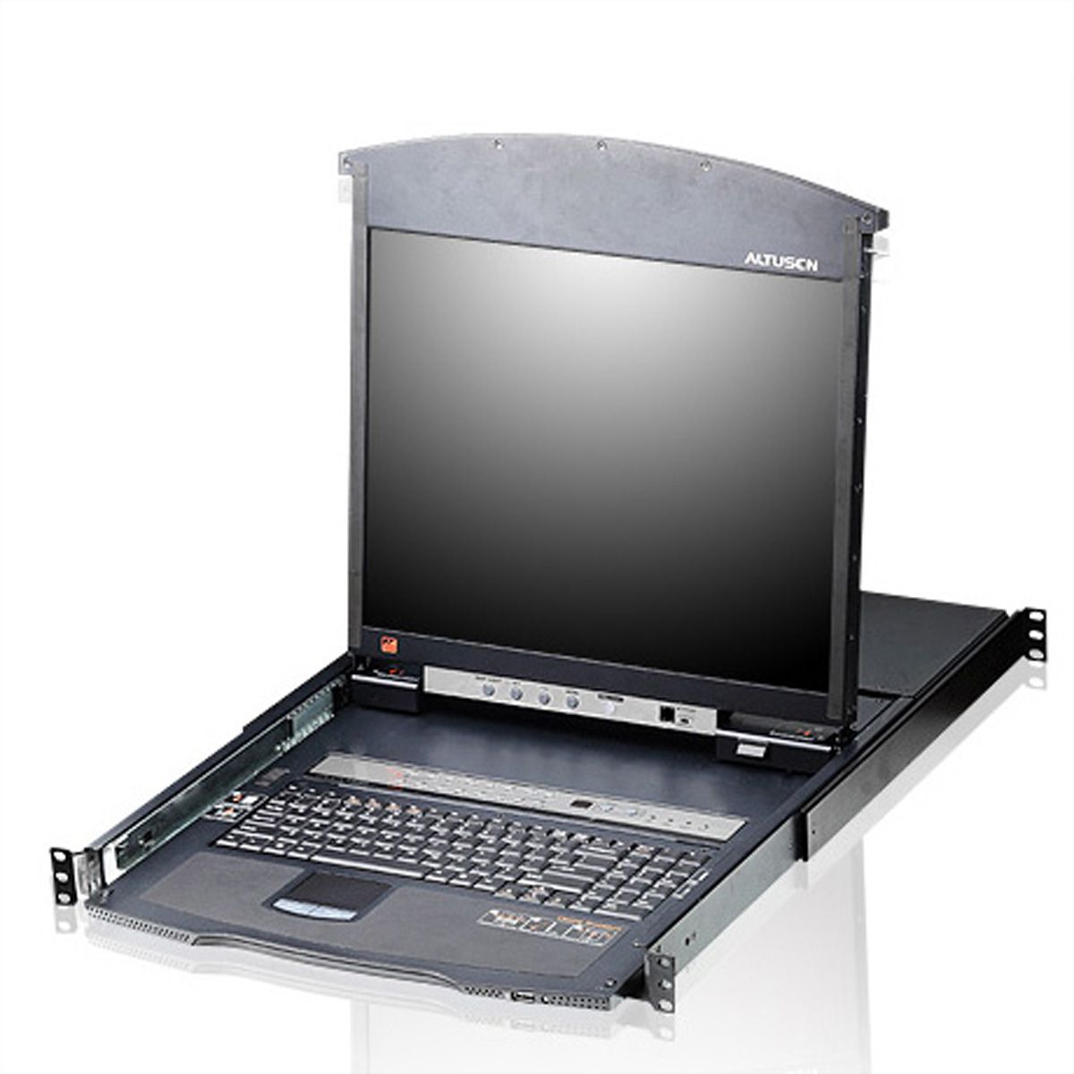 ATEN KL1508AN Commutateur KVM LCD 48cm Multi-Interface Cat 5 à 8 ports, CH-Layout