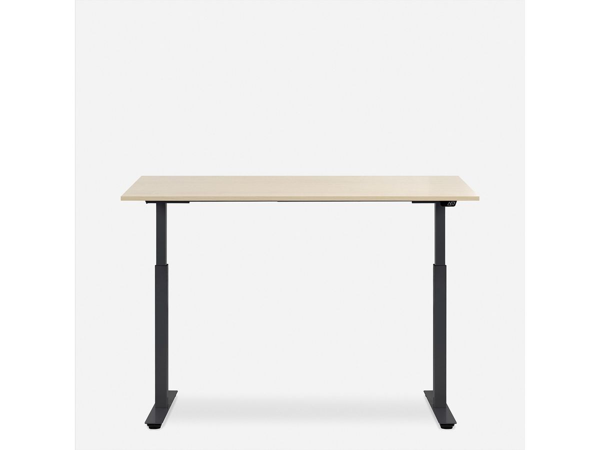 WRK21 Bureau Smart 100 x 60 cm, Hauteur réglable, Mandal érable / Noir