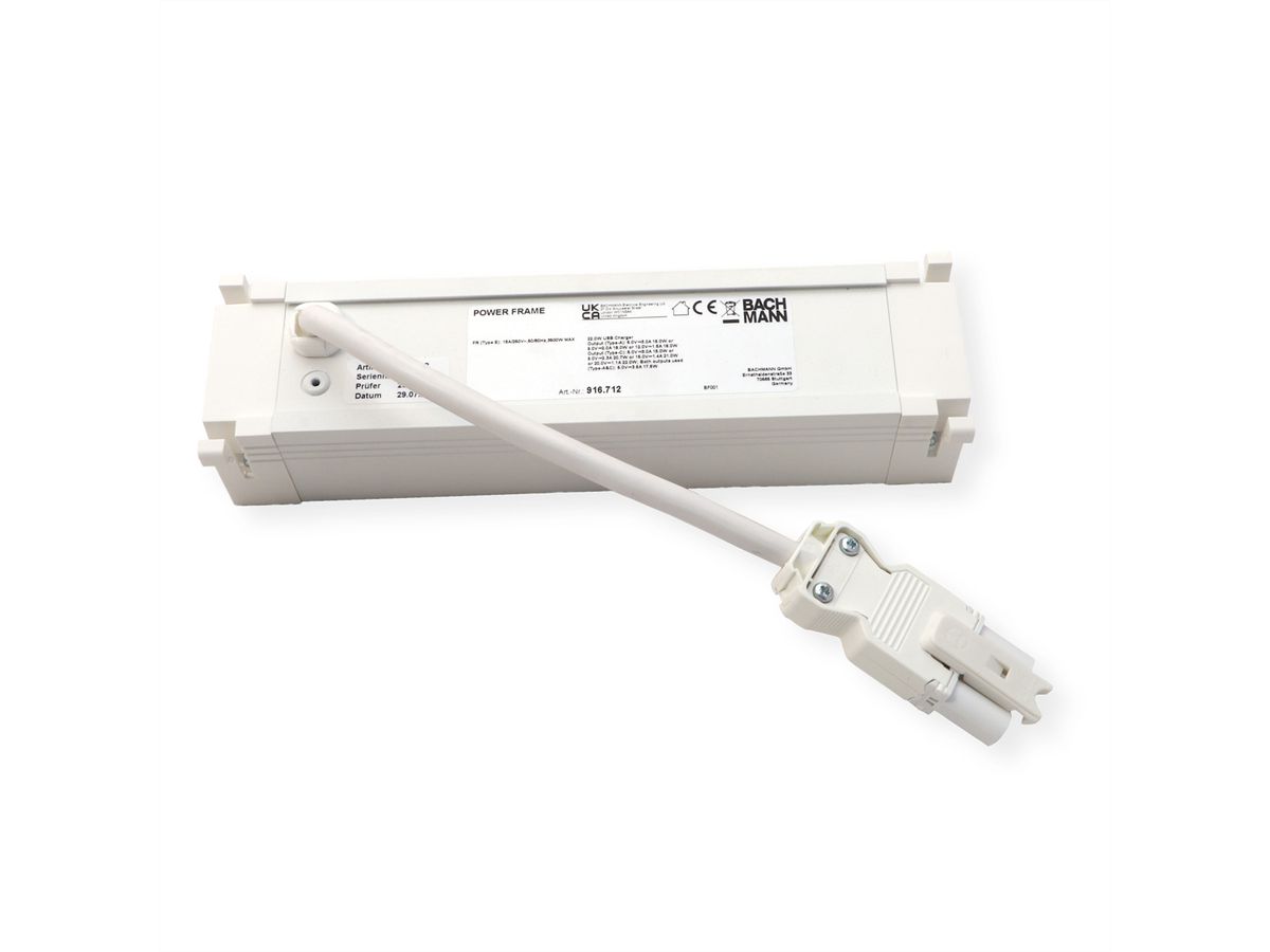 BACHMANN POWER FRAME 2xUTE 1xUSB A/C 22W 0,2m GST18