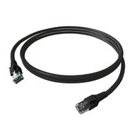 EasyLan FlexBoot Patchkabel Cat.6A, S/FTP, schwarz, 2 m