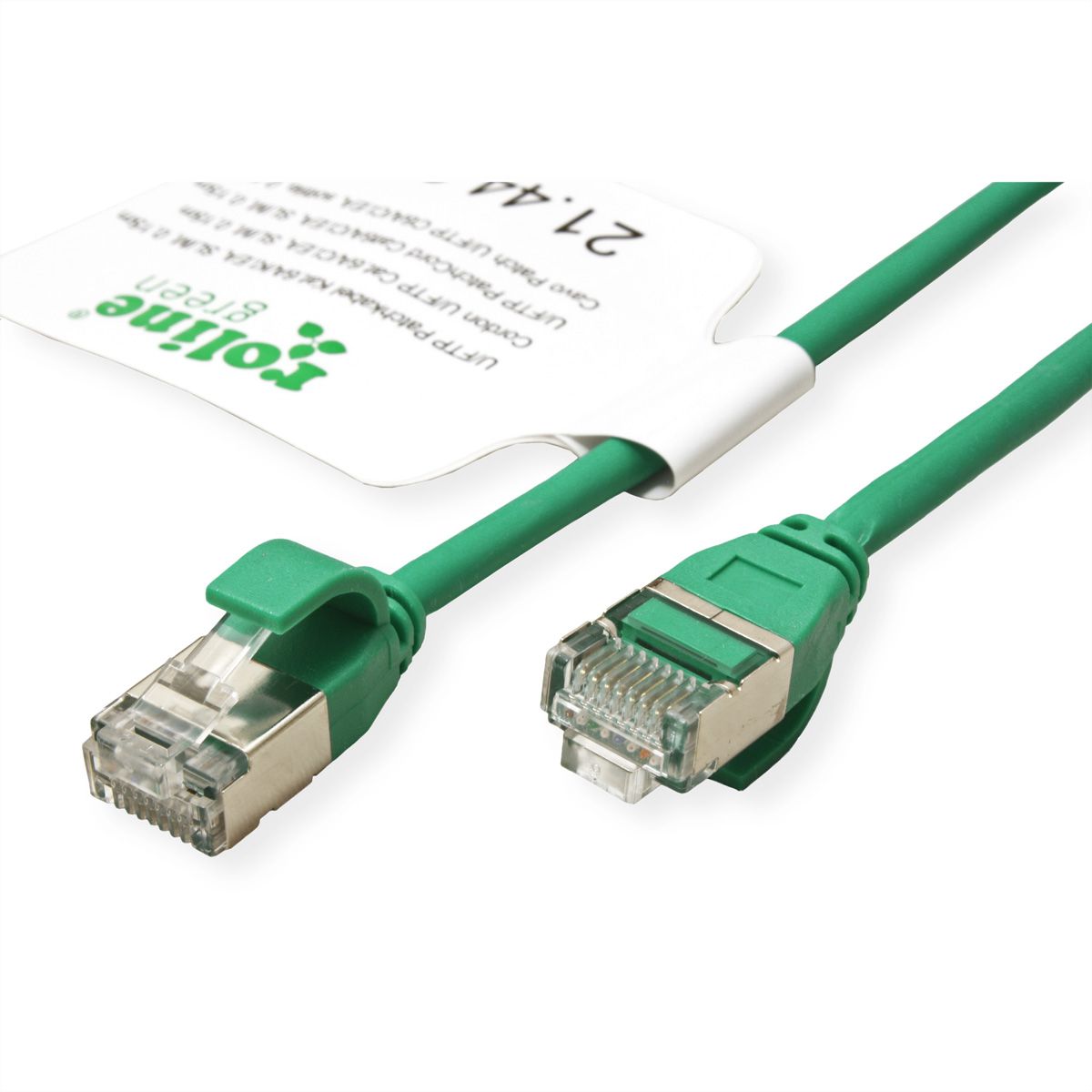 ROLINE GREEN Cordon DataCenter U/FTP Cat.6A (Classe EA), LSOH, slim, vert, 3 m