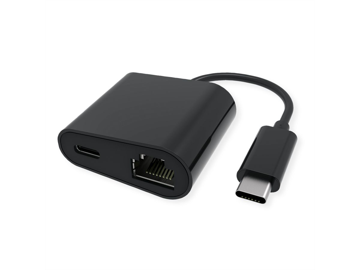 VALUE Convertisseur USB 3.2 Gen 2 type C - Gigabit Ethernet, + 1x PD, 100W