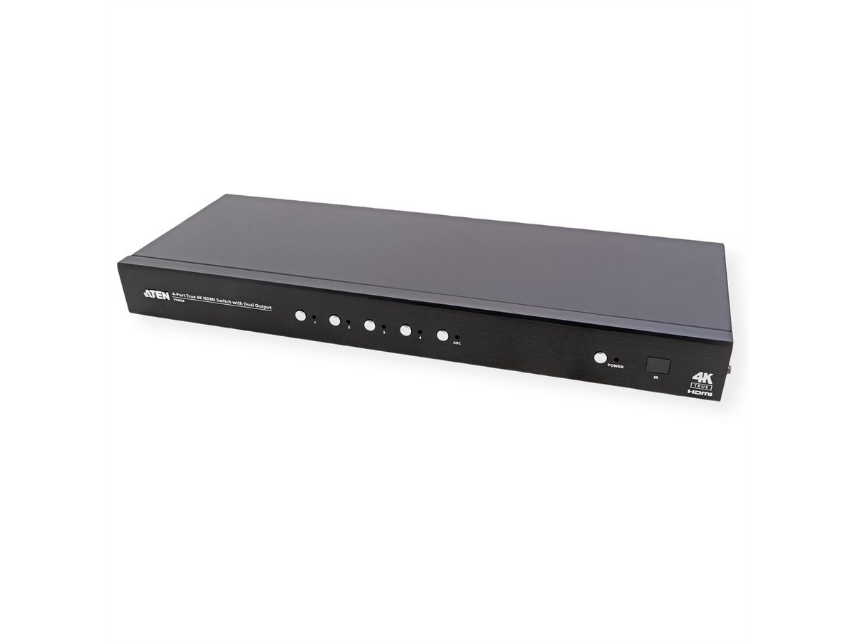 ATEN VS482 Commutateur HDMI True 4K à 4 ports, avec deux sorties