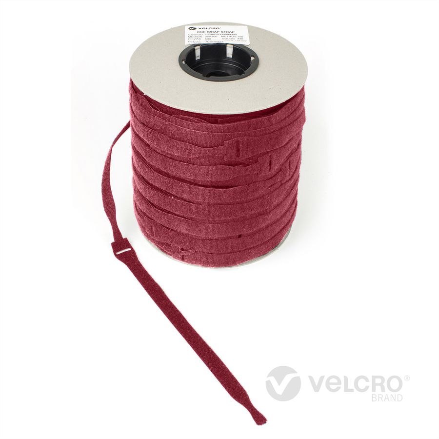 VELCRO® One Wrap® Strap 20mm x 200mm, 750 pièces, rouge
