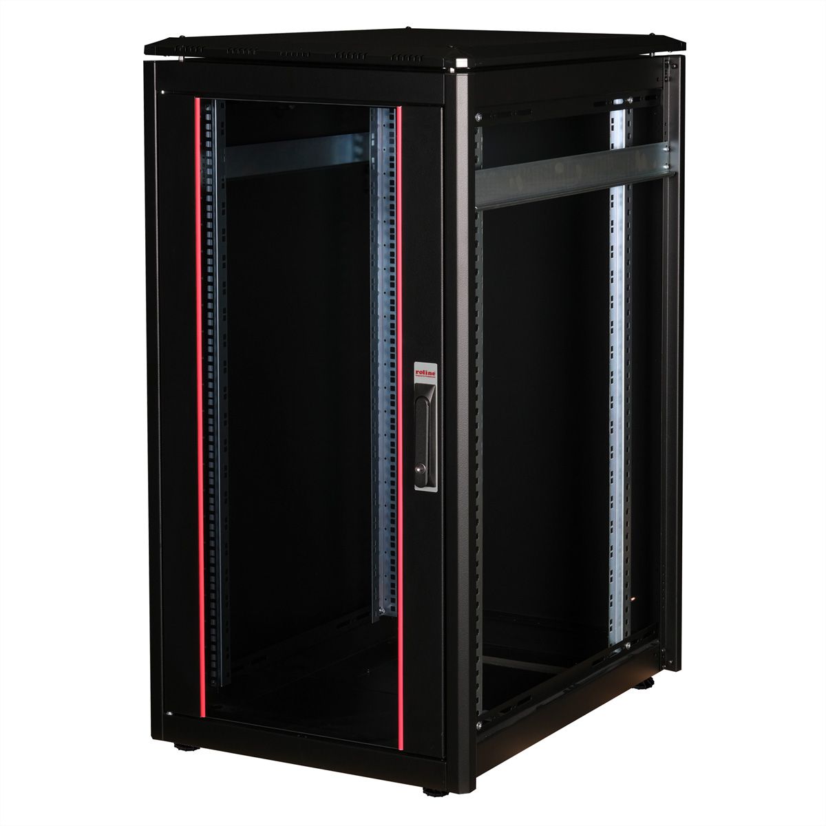 ROLINE 19-Zoll Netzwerkschrank Pro 22 HE, 600x800 BxT Glastür schwarz