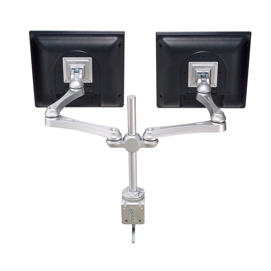 ROLINE Bras LCD double, 4 articulations, fixation sur bureau