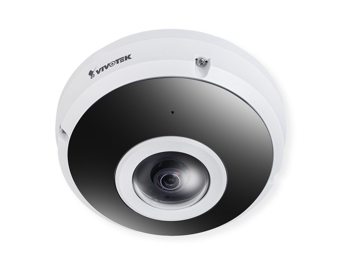 Vivotek FE9380-HV Caméra Fisheye 5 MP, 180°/360°, IR-LED 10m