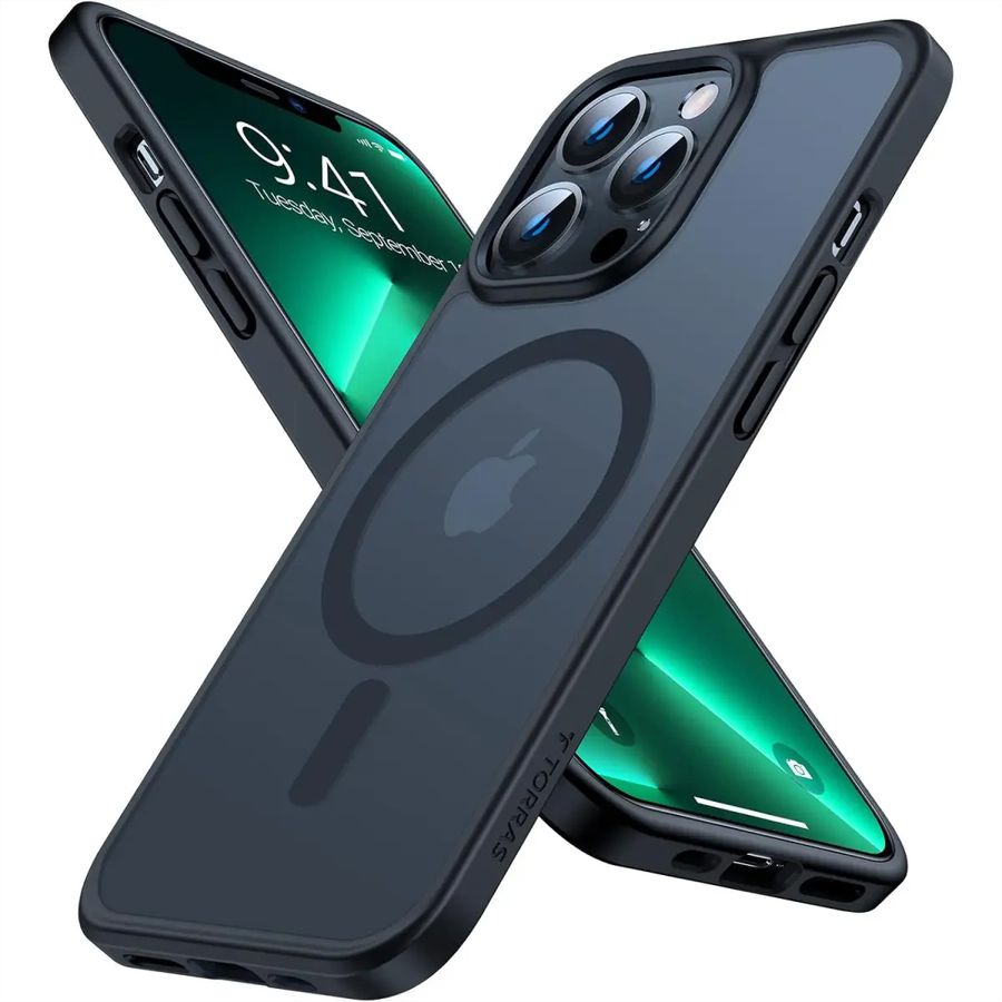 Torras Handyhülle Guardian iPhone 13 Pro Max, MagSafe, schwarz