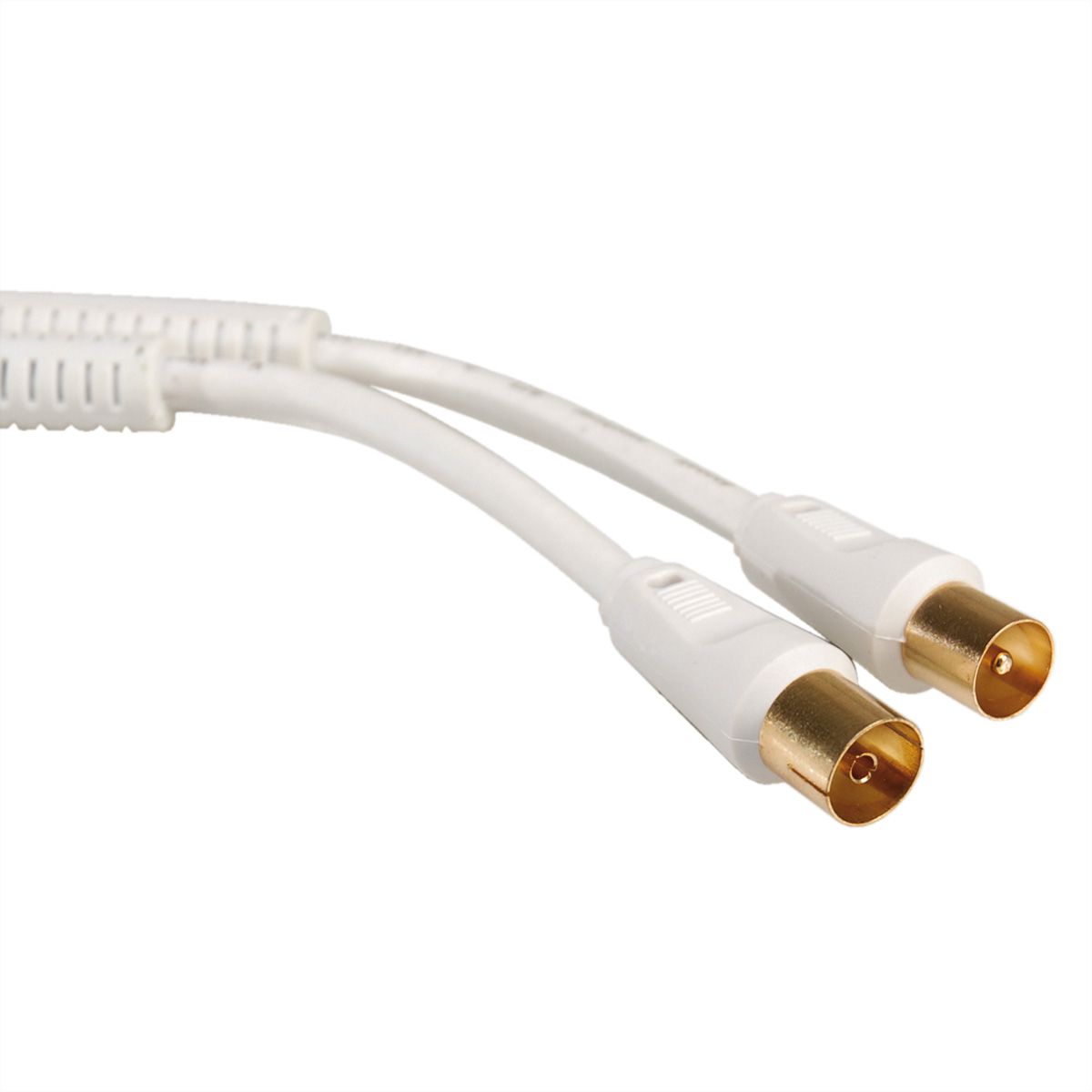 Antennenkabel >100dB, ST/BU mit Ferrite, weiss, 5,0m