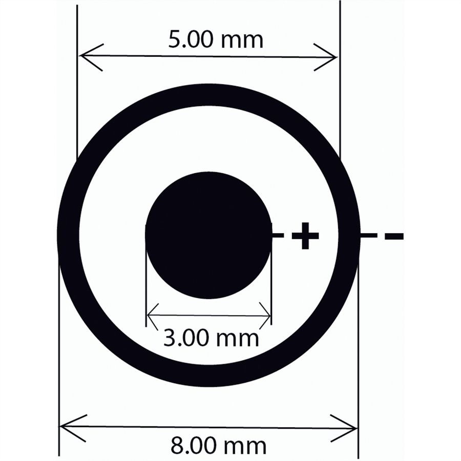 EXSYS EX-K1110 DC-Jack Kabel für Terminal Block, schwarz