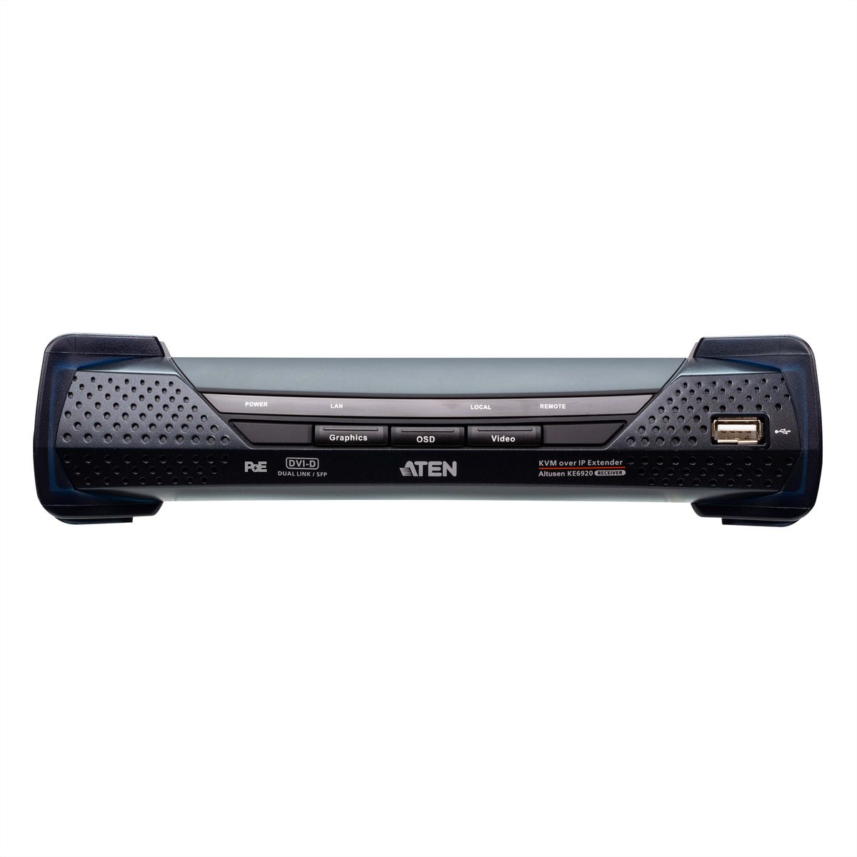 ATEN KE6922R Récepteur KVM 2K DVI-D Dual Link sur IP avec double SFP et PoE