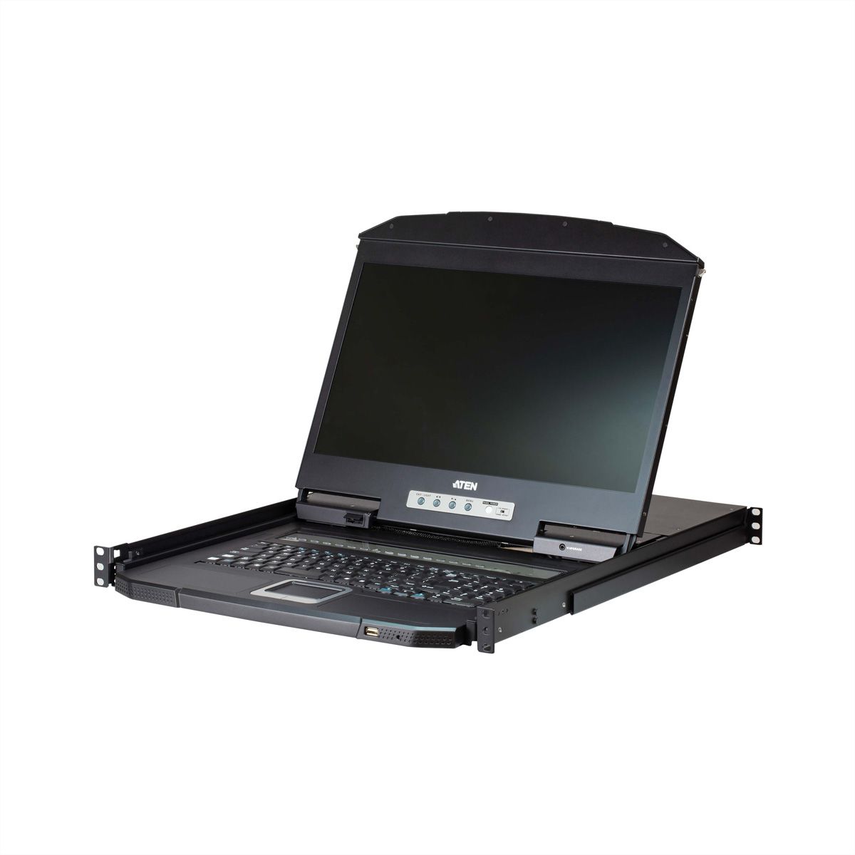 ATEN CL3116NX Commutateur KVM, 18,5" LCD, VGA, PS/2-USB, 16 ports, CH-Layout