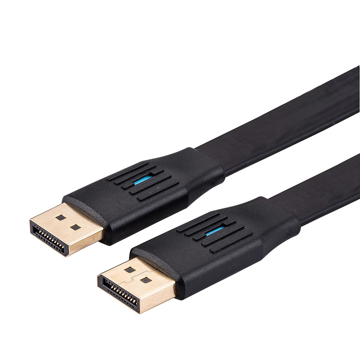 VALUE DisplayPort Kabel, v1.4, flach, DP ST/ST, schwarz, 1 m