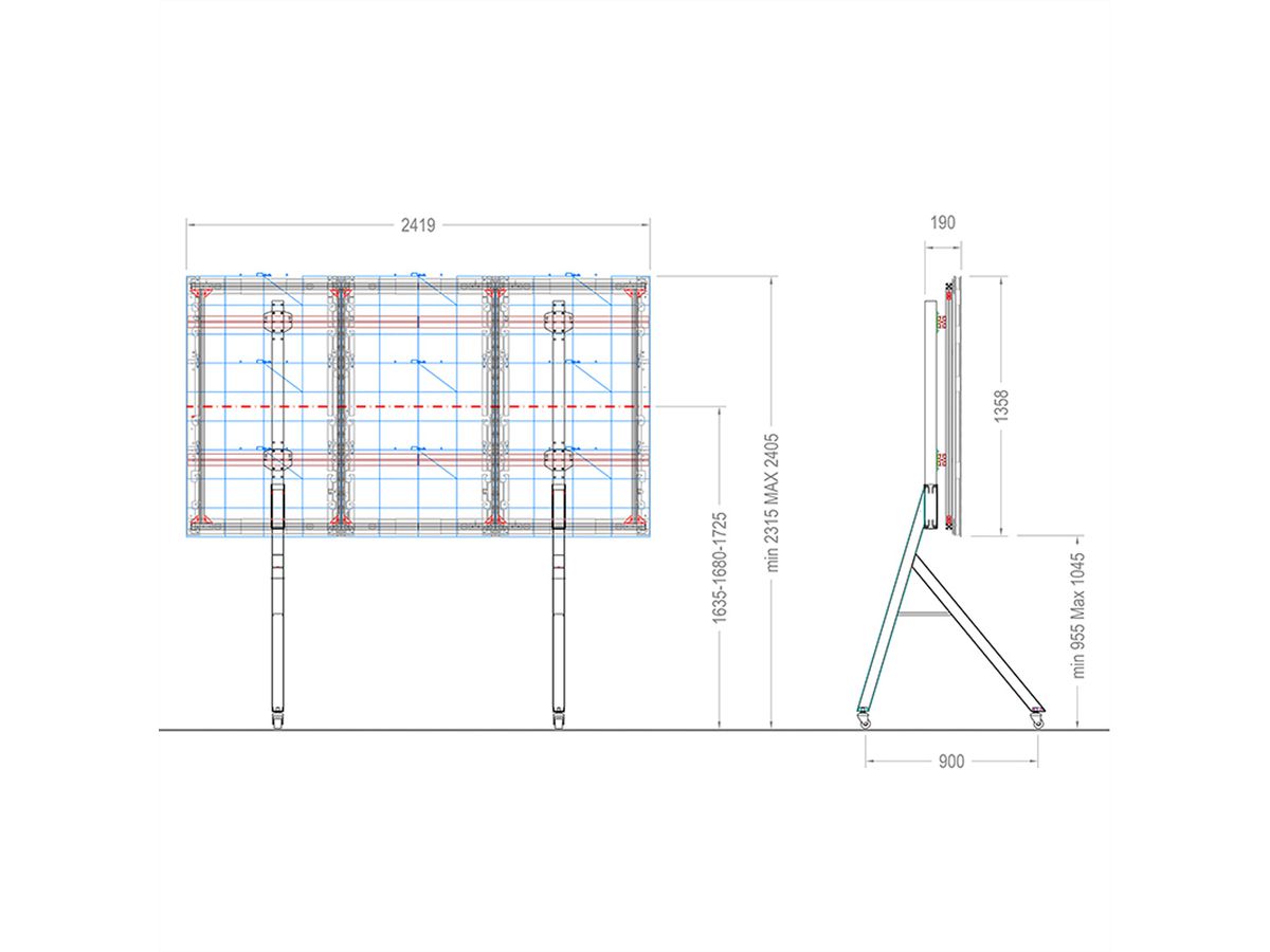 Hagor mobiles Liftsystem Samsung IWA109", mobil, schwarz