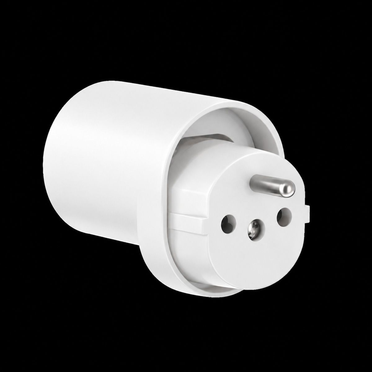 Adaptateur fixe D, prise de sécurité/CH, 3 pôles, T12, blanc, Bulk
