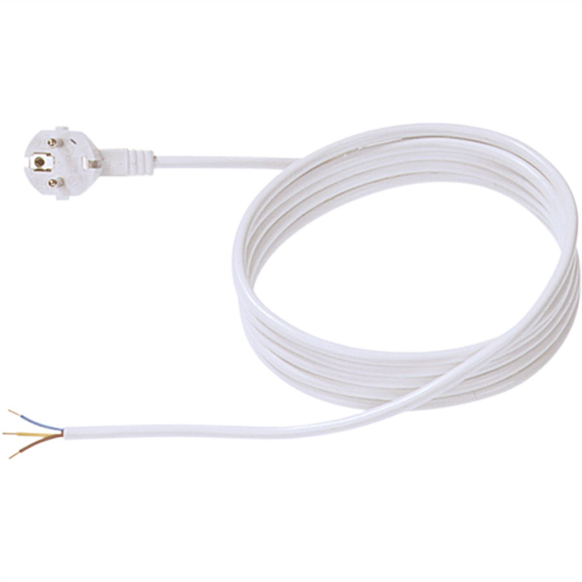 BACHMANN Câble H05VV-F 3G1,0 3m, blanc, non emballé