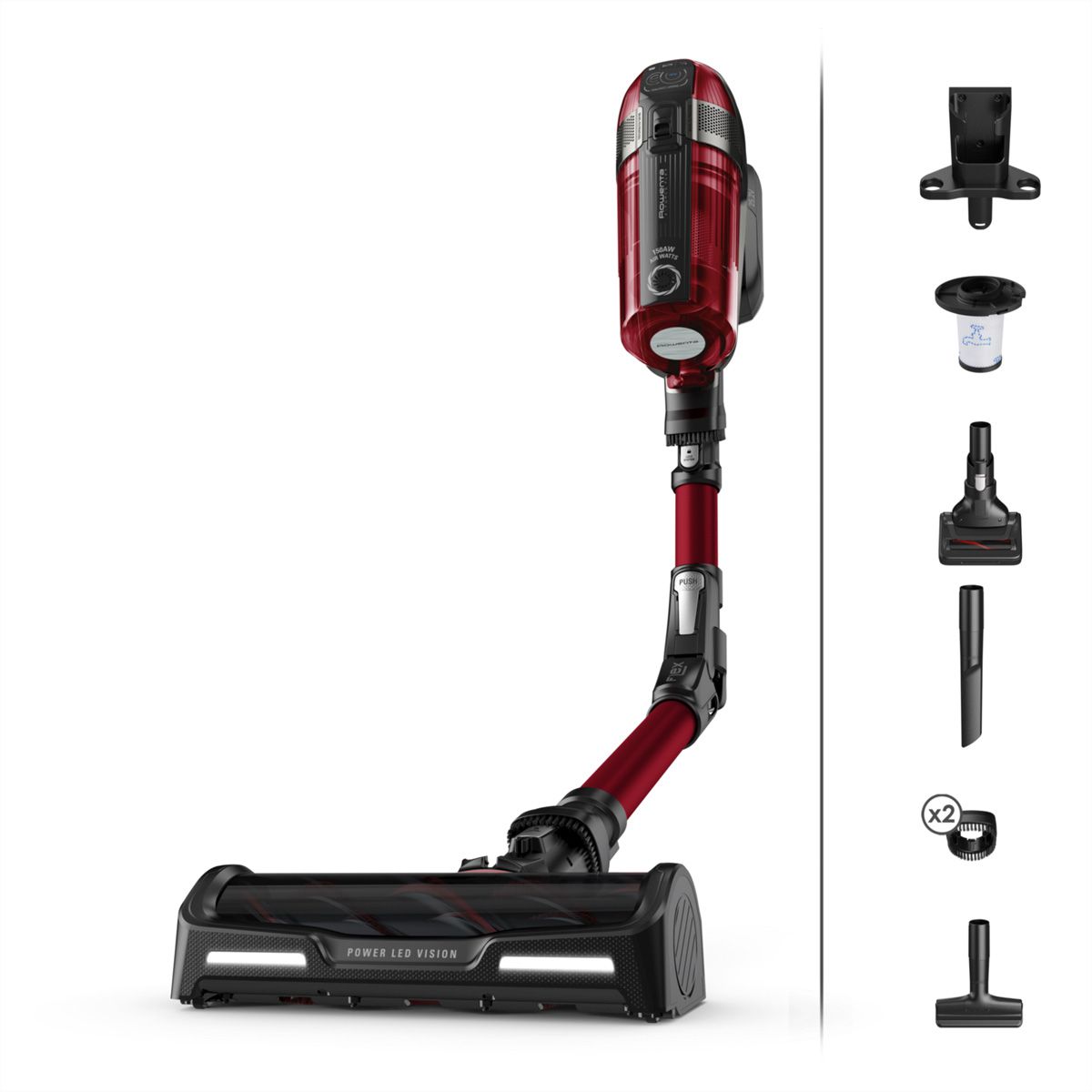Rowenta Aspirateur à batterie RH98A9WO, avec articulation flexible