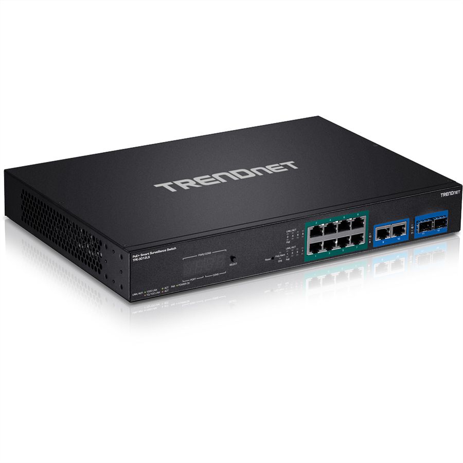TRENDnet TPE-3012LS Switch 12 ports Gigabit PoE+ Smart Surveillance