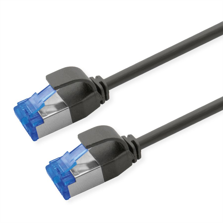 ROLINE Cordon Cat.6A (Classe EA) S/FTP (PiMF), LSOH, PoE , noir, 10 m