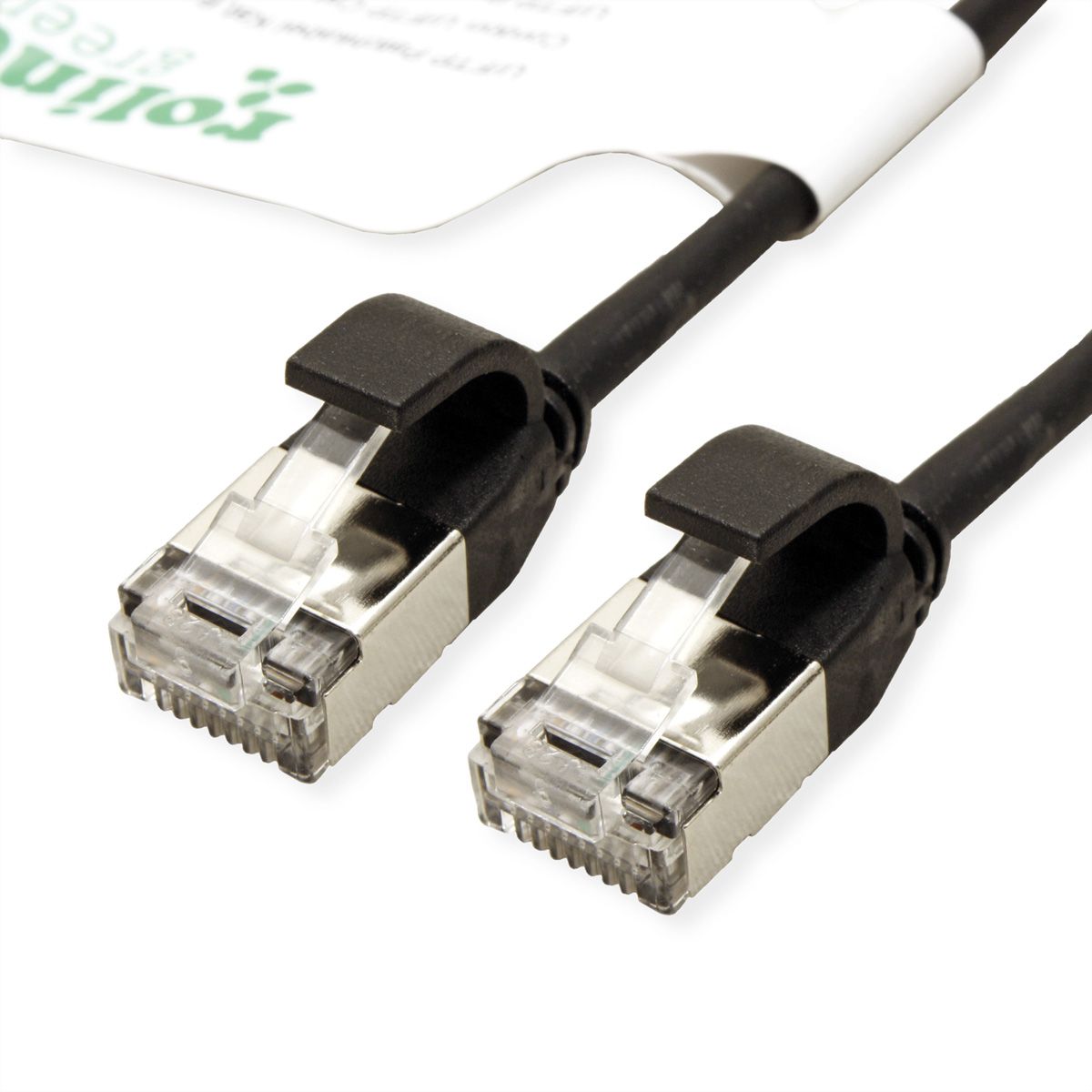 ROLINE GREEN Cordon DataCenter U/FTP Cat.6A (Classe EA), LSOH, slim, noir, 2 m