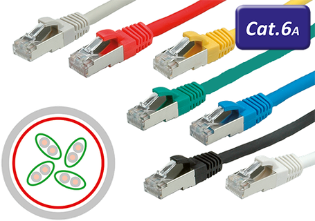 Cordon de raccordement RJ45 Cat.6A S/FTP