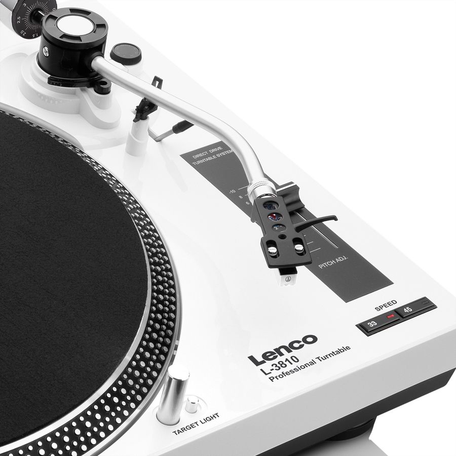Lenco Platine vinyle L-3810WH, blanc