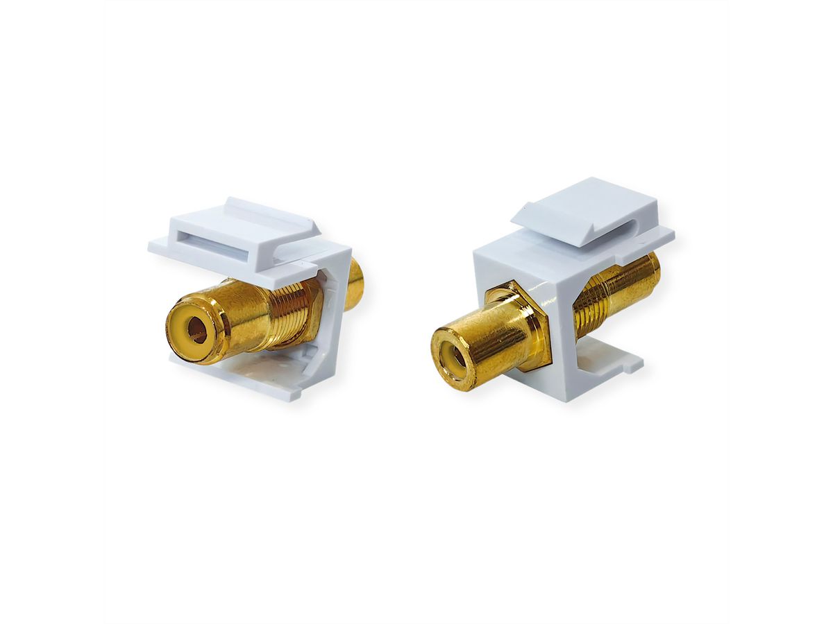 VALUE Coupleur Keystone RCA, plastique, jaune