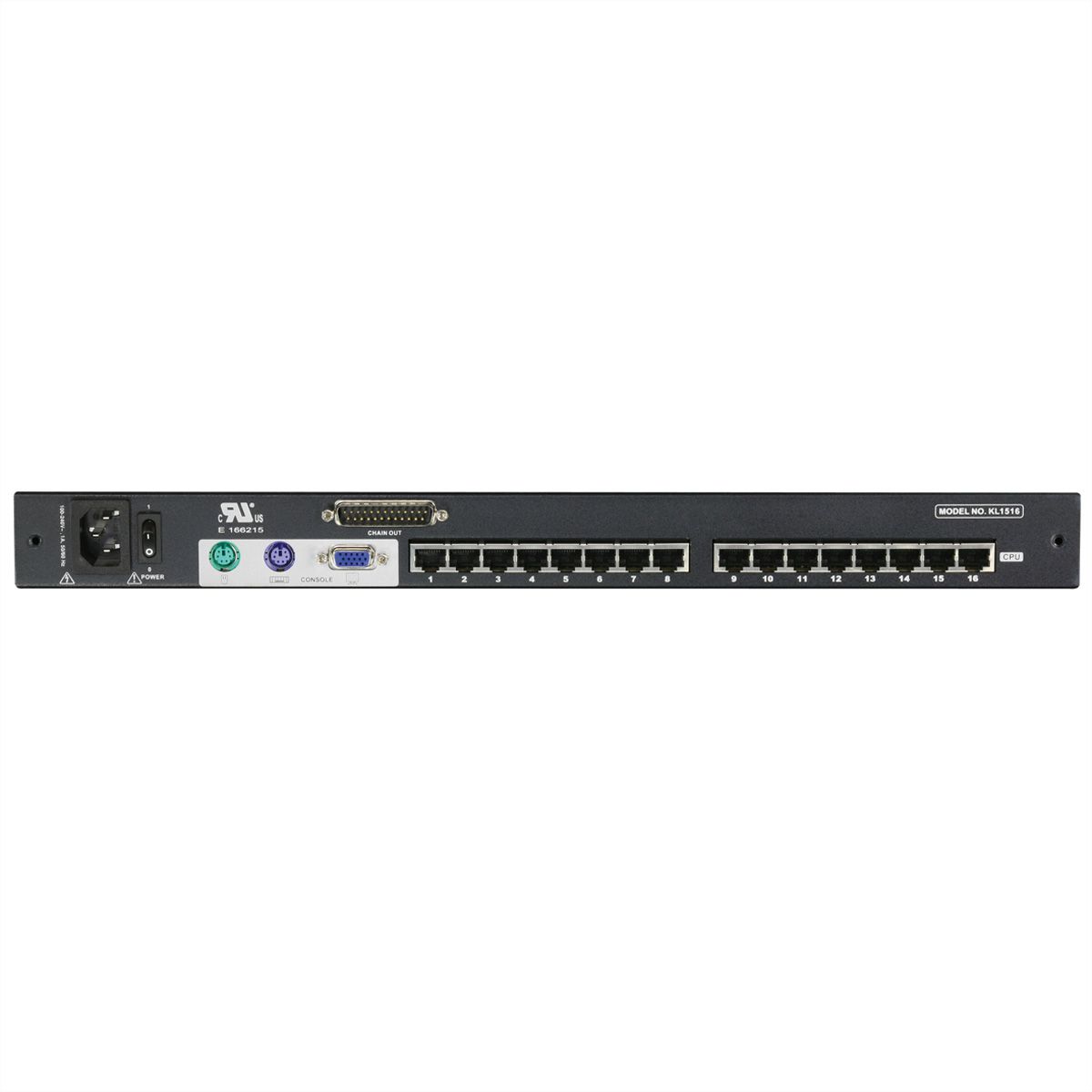 ATEN KL1508AM Commutateur KVM catégorie 5e/6 LCD à 8 ports (Double rail), DE-Layout