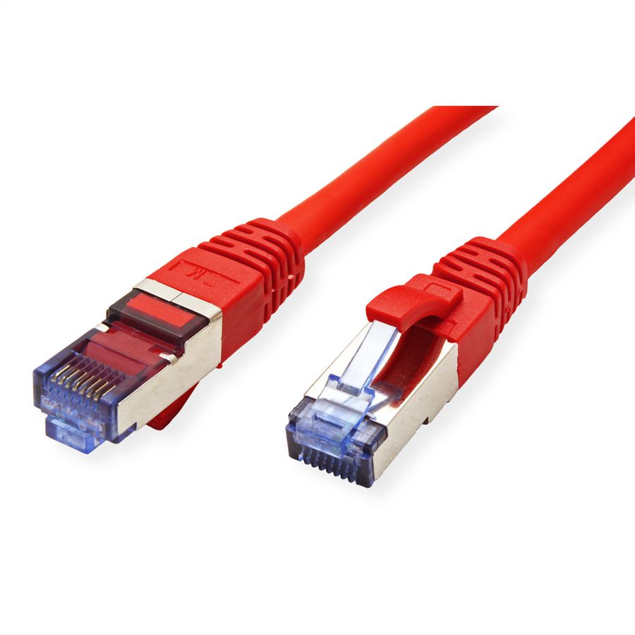Cordon VALUE Cat.6A (Classe EA) / 10 Gigabit S/FTP, LSOH, rouge, 2 m