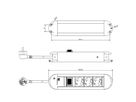 BACHMANN PRIMO Multiprise 3x contact de protection, aluminium, avec interrupteur, 1,75 m