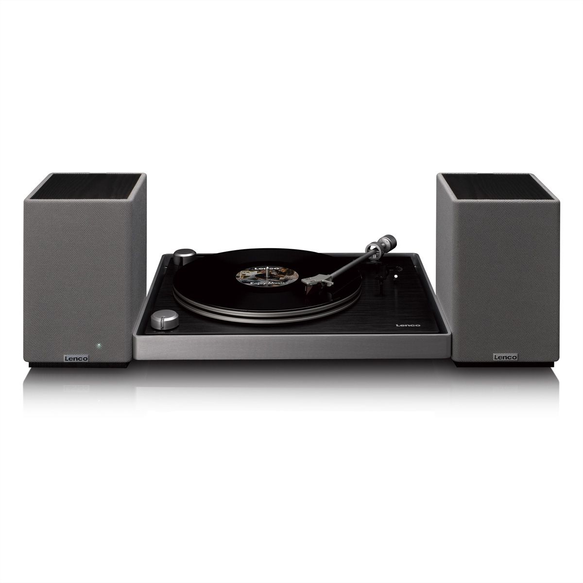 Lenco Aktiv Lautsprecher, 2x40W, Wood,, BT, opt.In, USB, AUX, SUB-Out, IR-FB.